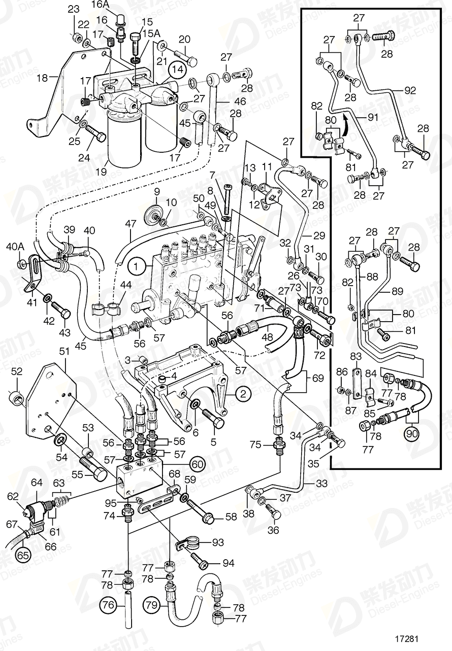volvo penta Injection pump 864410 Drawing volvo penta Injection pump 864410 Drawing